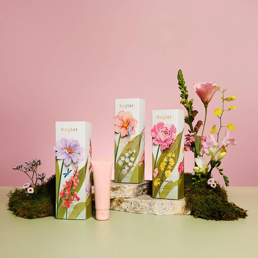 Huxter II HAND BALM Gift Box - 50ml Pink Flower - White Florals & French Pear