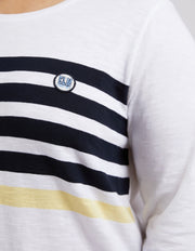 Elm II BYRON L/S Tee - white/navy stripe