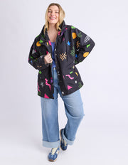Elm II LICORICE GALAXY RAIN COAT - blue119.95