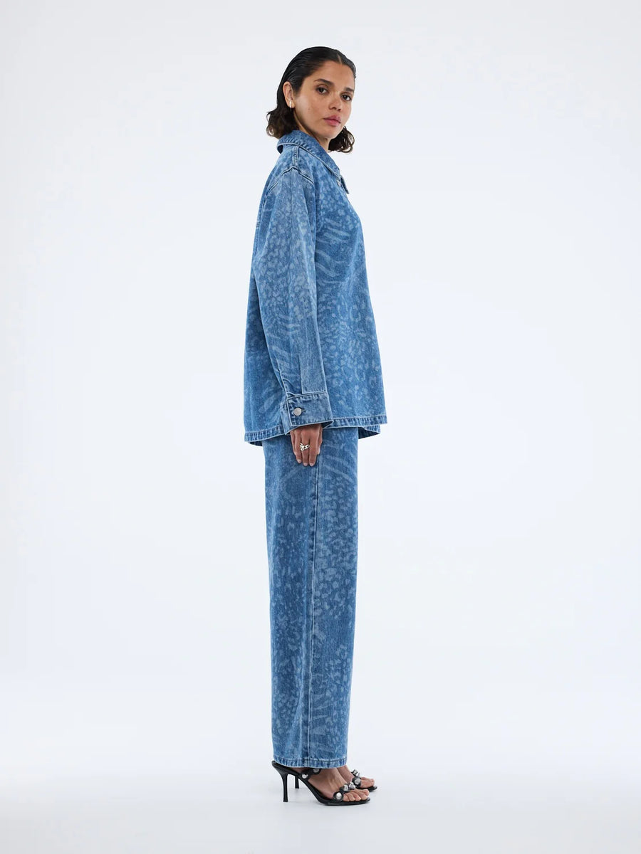 ENA Pelly II LISA Denim Shirt - Animal Blue