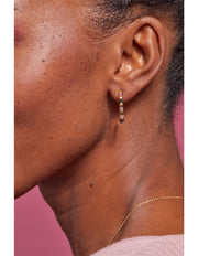 Estella Bartlett II Coco & Tourmaline Hoop Earrings - Yellow gold