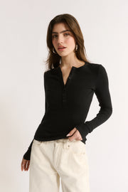 Primi II CARINA Henley L/S - black
