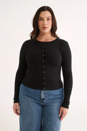 Primi II CATERINA SNAP Button Top - black