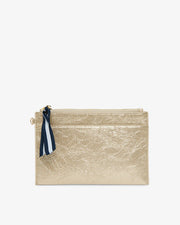 Elms & King II NEW YORK purse - light gold crinkle