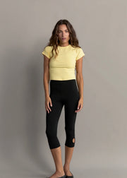 Pinky & Kamal II CROPPED BABY Tee - butter