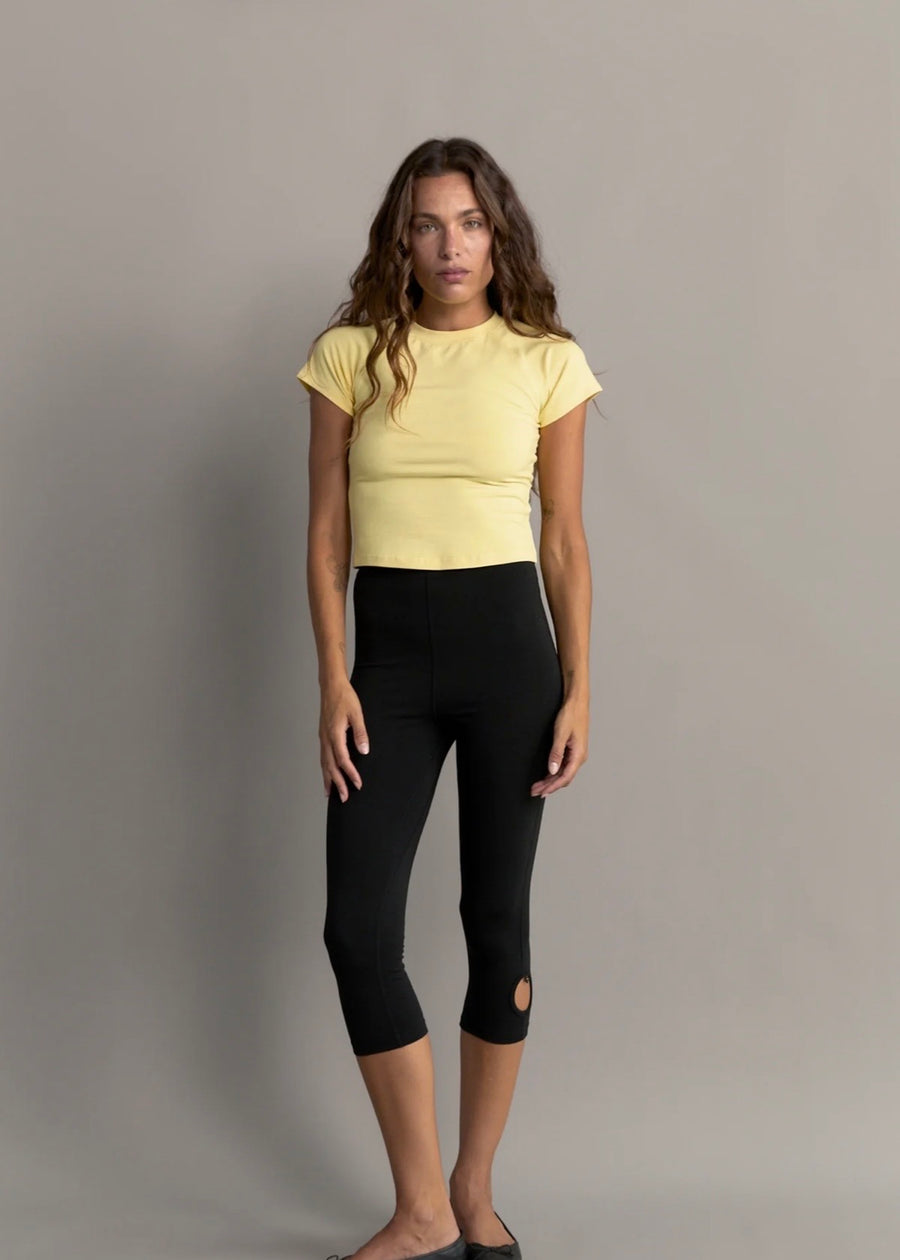 Pinky & Kamal II CROPPED BABY Tee - butter