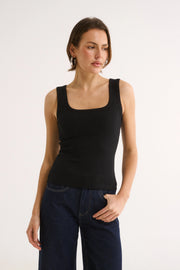 PRIMI II HARMONY SQUARE NECK TANK - Black