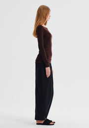 Morrison II MORRI Merino Round Neck - espresso