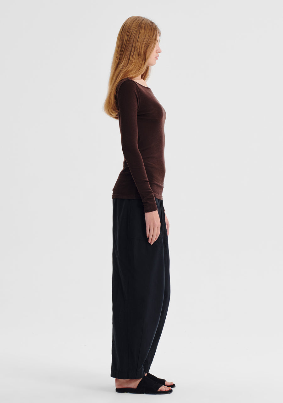 Morrison II MORRI Merino Round Neck - espresso