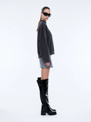 ENA Pelly II GLITTER Collegiate Sweatshirt - Off Black