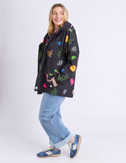Elm II LICORICE GALAXY RAIN COAT - blue119.95