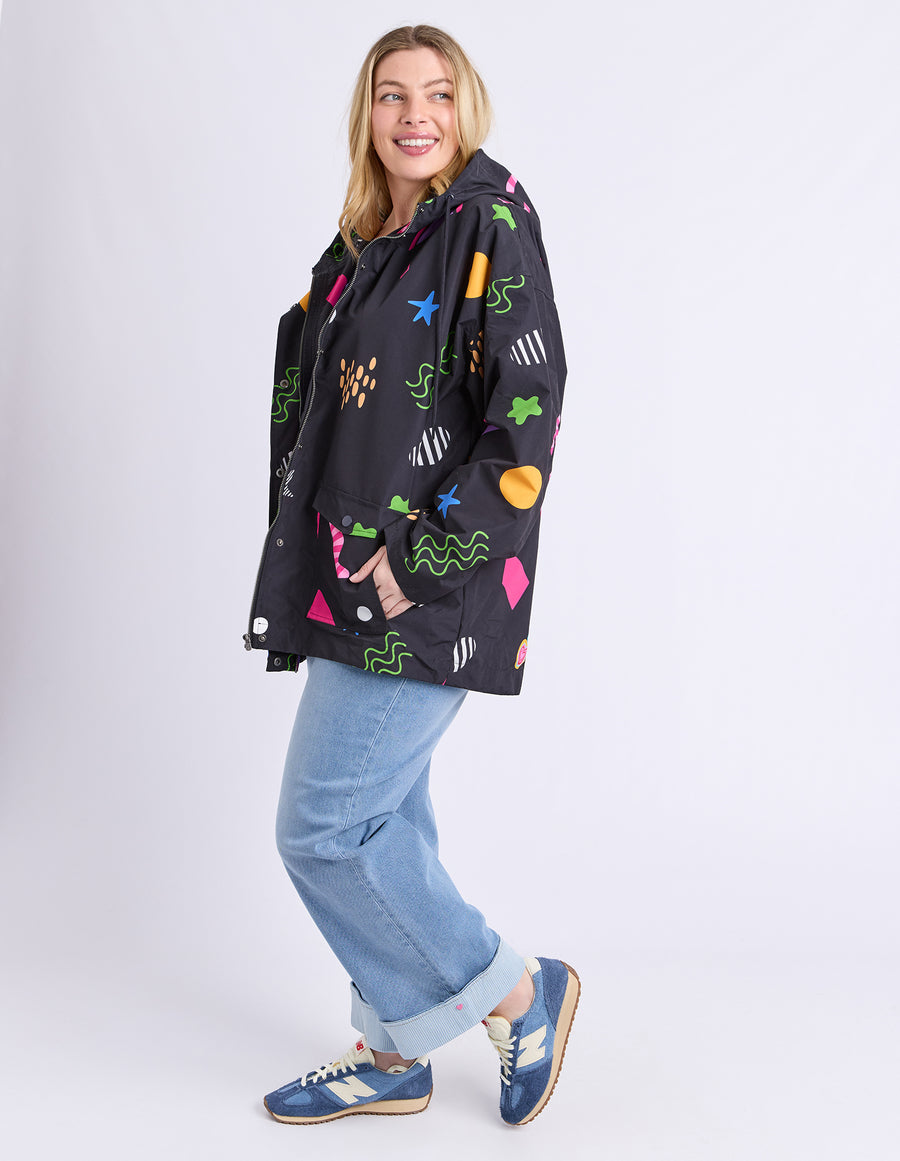 Elm II LICORICE GALAXY RAIN COAT - blue119.95