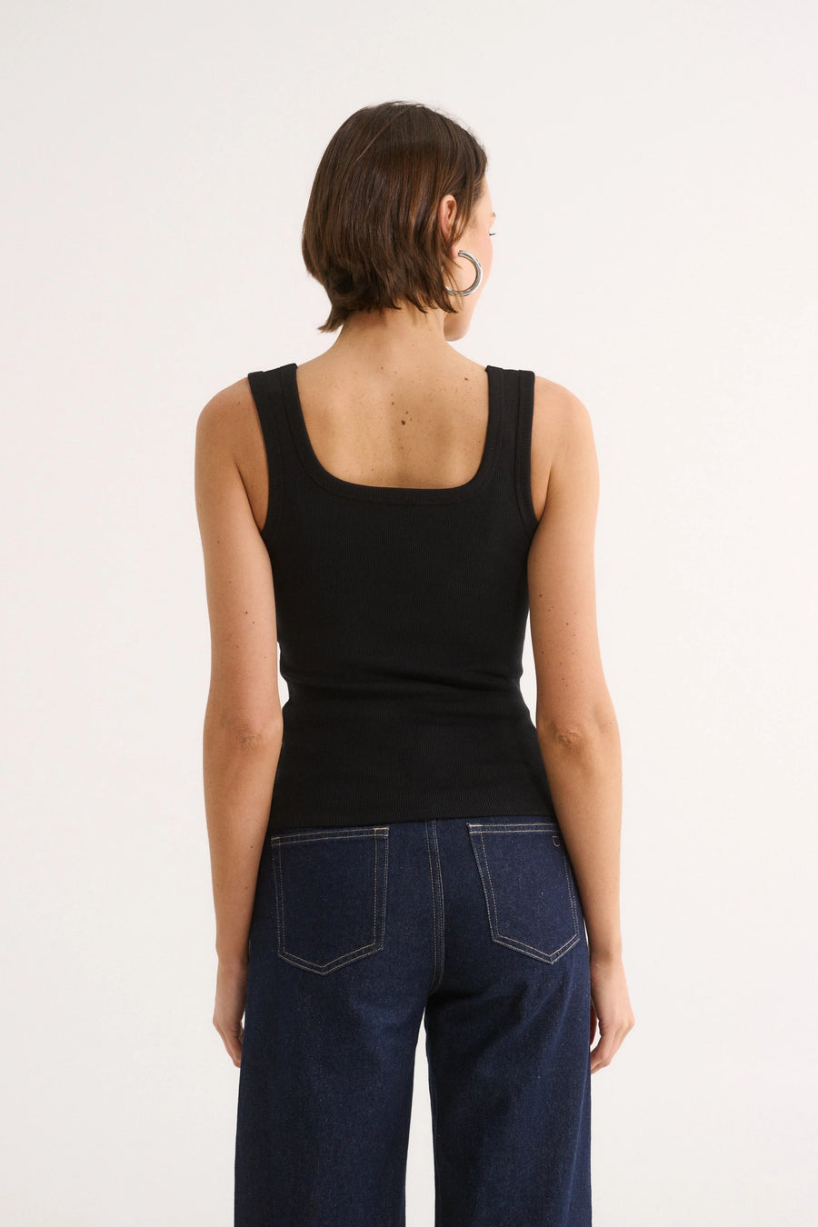 PRIMI II HARMONY SQUARE NECK TANK - Black