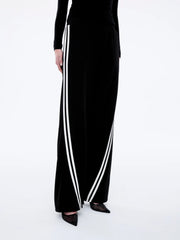 Ena Pelly II VALENTINA Stripe Pant - black