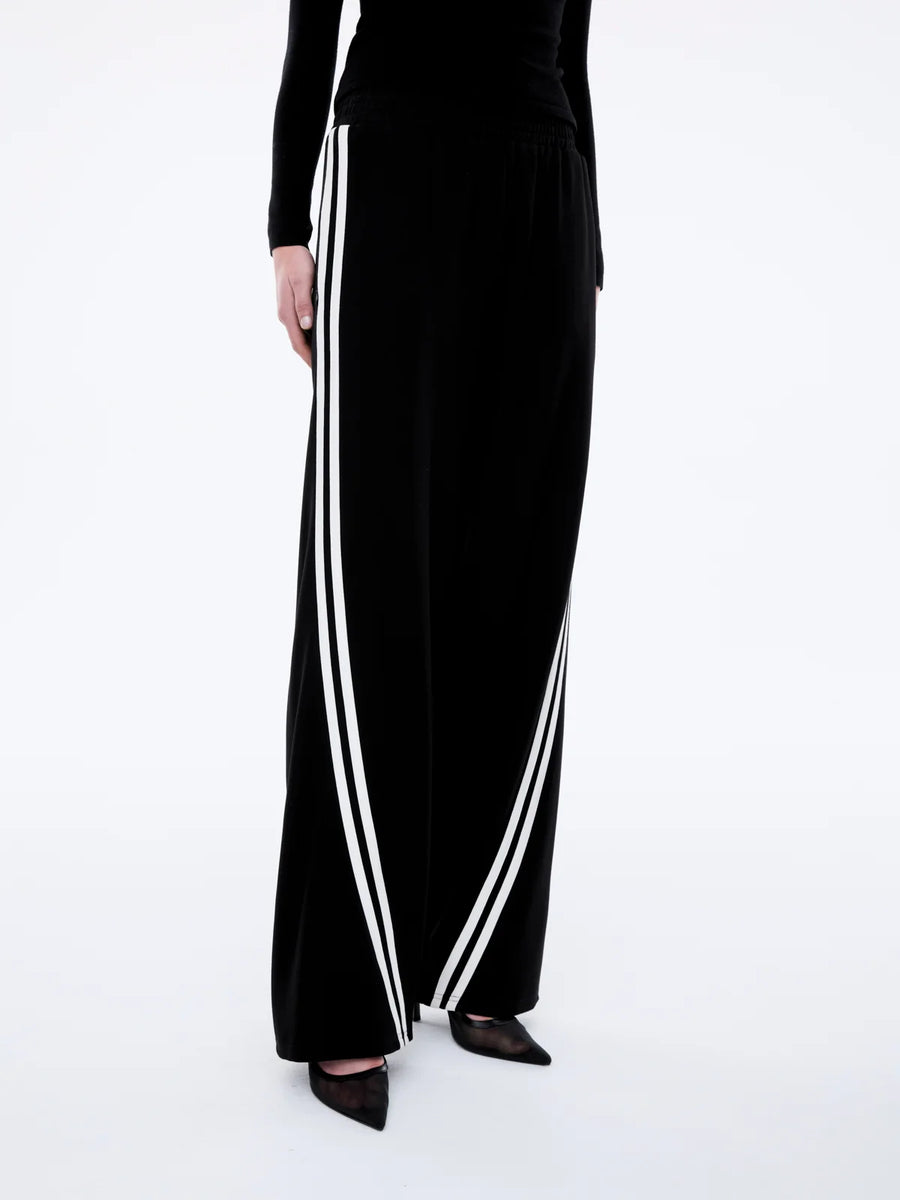 Ena Pelly II VALENTINA Stripe Pant - black