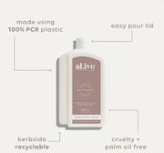 Al.ive II 1lt REFILL Wash - Raspberry Blossom & Juniper