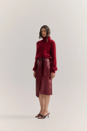 World Of Nomads II MAYA Roll Neck Knit - Merlot