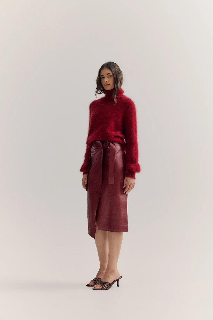World Of Nomads II MAYA Roll Neck Knit - Merlot