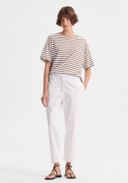 Morrison II ARCHIE Stripe Tee - Mocha/white