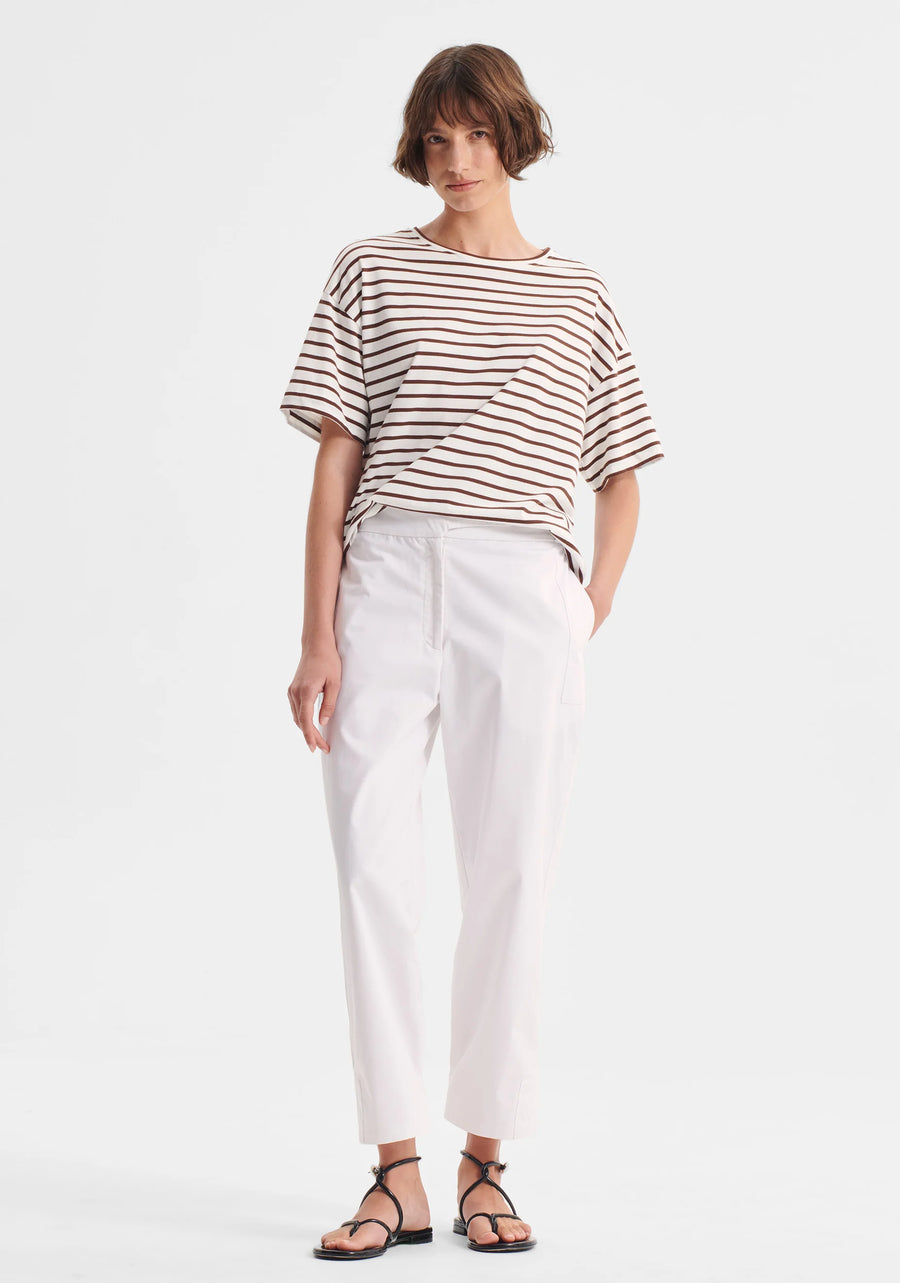 Morrison II ARCHIE Stripe Tee - Mocha/white
