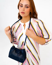 Elms & King II MONTY Crossbody bag - Navy Mesh