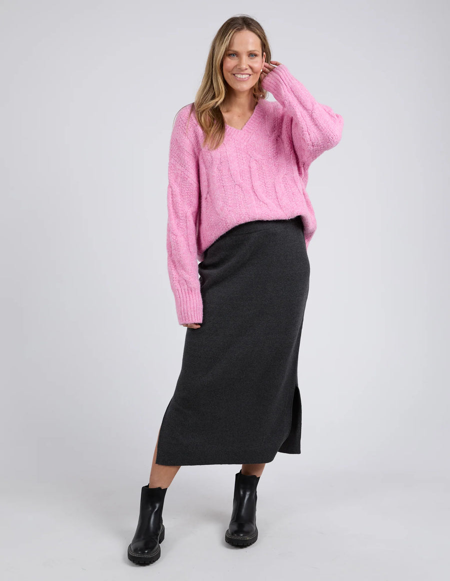 Elm Lifestyle II ELODIR Knit Skirt - Charcoal