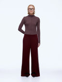 Alessia Relaxed Pant - Burgundy