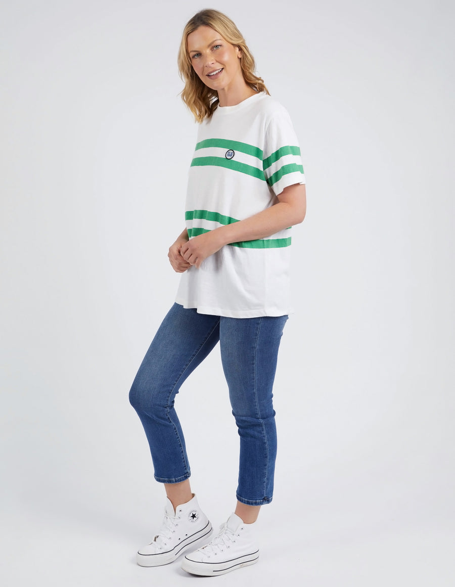 Elm Lifestyle II ALLEGRA Short Sleeve Tee - White/Green