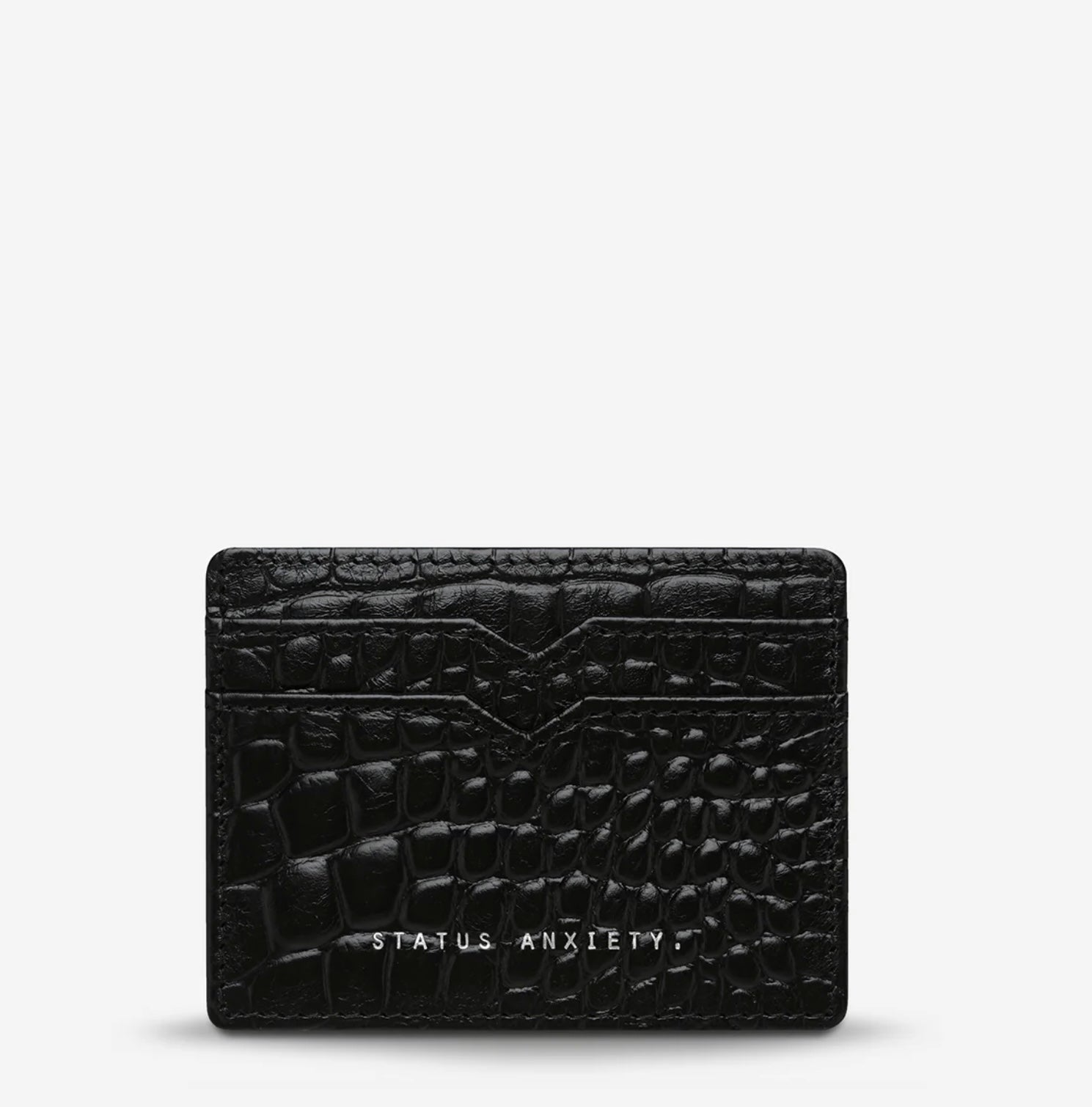 Status Anxiety II TOGETHER For Now Card Wallet - black croc