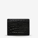 Together For Now Card Wallet - Black Croc