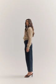 World Of Nomads II PIA Cropped Knit - Latte
