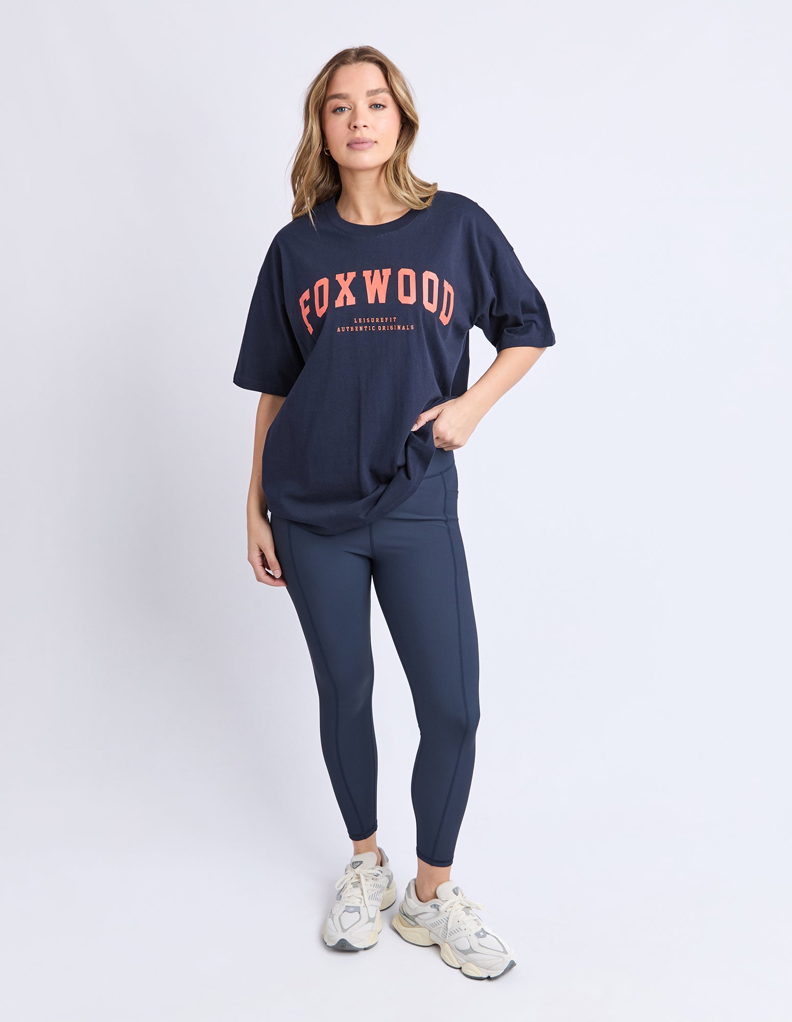 Foxwood II INTERVAL TEE - Navy/Orange