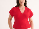 Kelly V Tee - Red