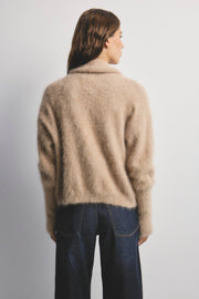 World Of Nomads II ZOE Cropped Open Cashmere Cardigan - Latte