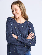 ELM Lifestyle II KAJA LONG SLEEVE TEE - Navy