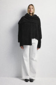 World Of Nomads II ZOE Cropped Open Cashmere Cardigan - Black