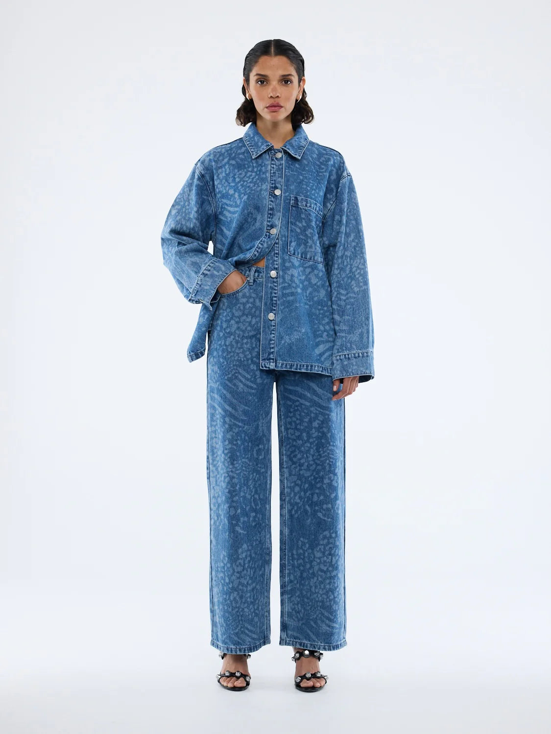 ENA Pelly II LISA Denim Shirt - Animal Blue