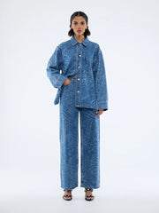 ENA Pelly II LISA Denim Shirt - Animal Blue