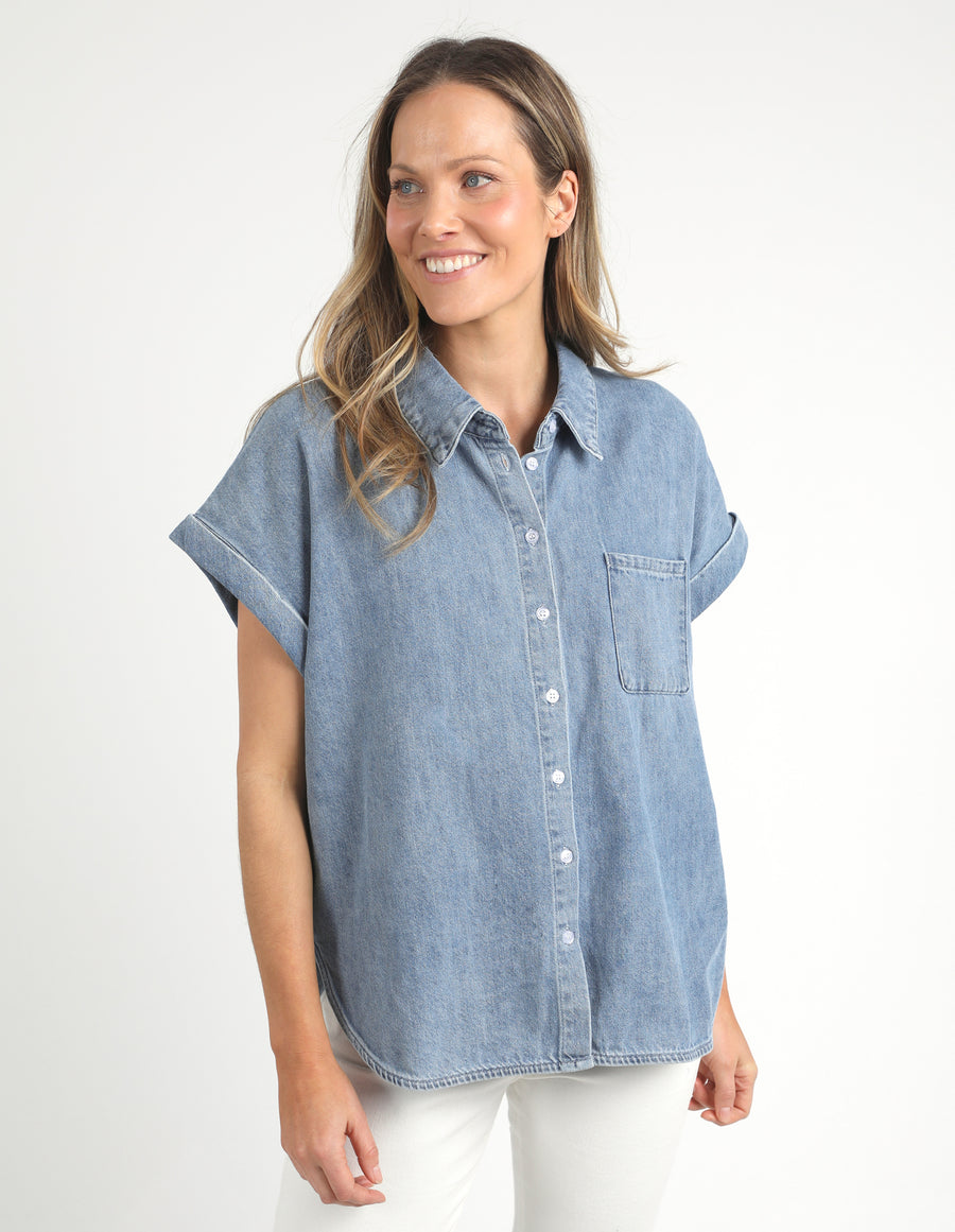 Elm Lifestyle II Taylor Short Sleeve Shirt - Denim