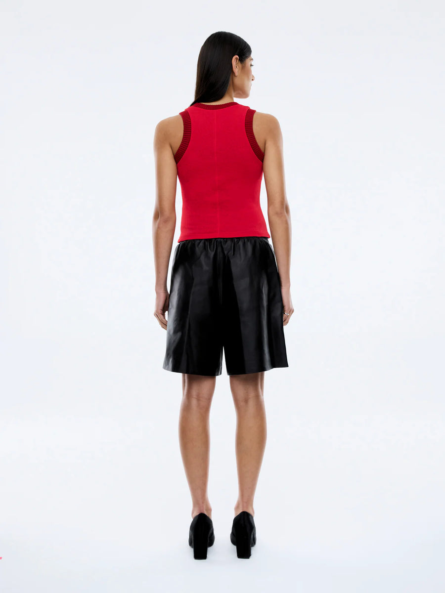 Ena Pelly II SERENA Sheer Tank - sunset red