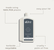 Al.ive II 1 Ltr Wash Refill - Coconut & Wild Orange