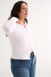 PRIMI II CATERINA SNAP BUTTON TOP - White