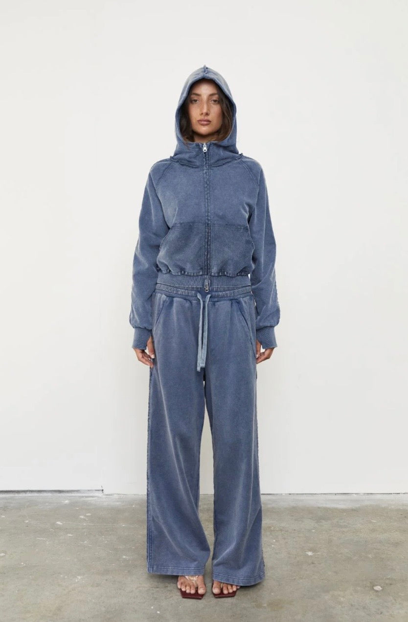 Pinky & Kamal II ACID ZIP UP HOODLE - Sky