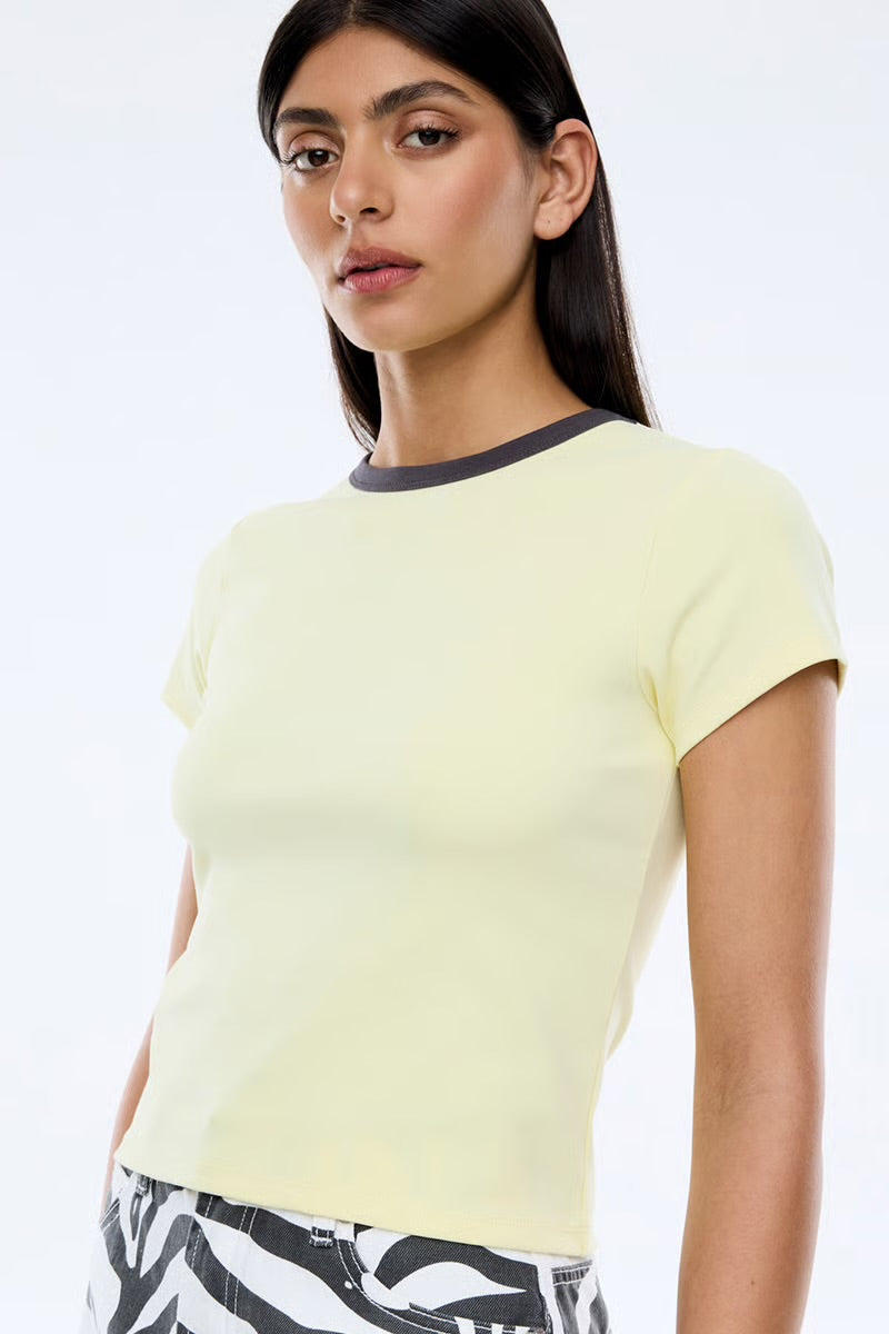 ENA Pelly II RORY CONTRAST Baby Tee - panna cotta