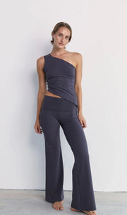 PINKY & KAMAL II YIN full length Flares - slate