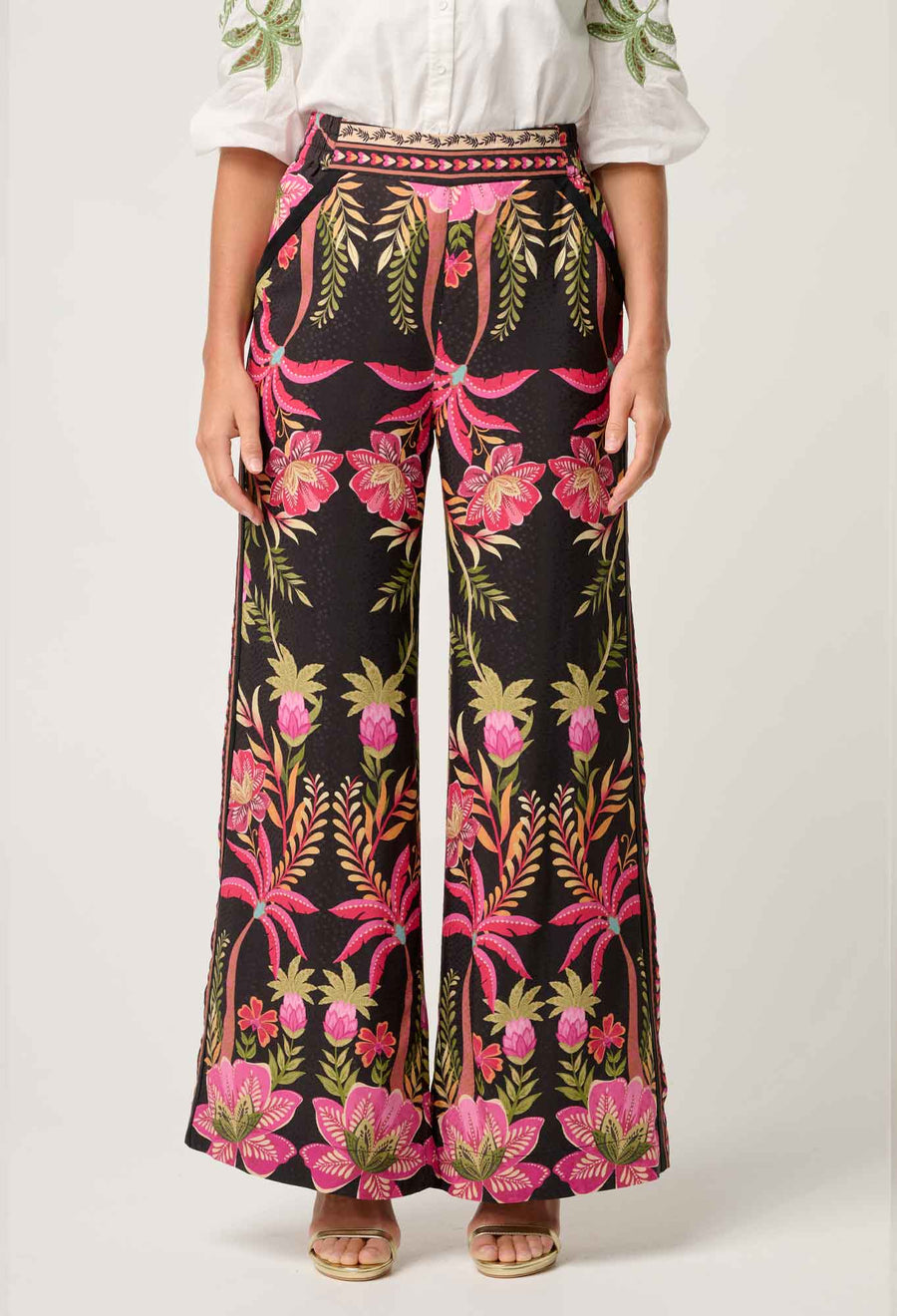 OnceWas II WILLOW Viscose Pant - Anthos Lotos