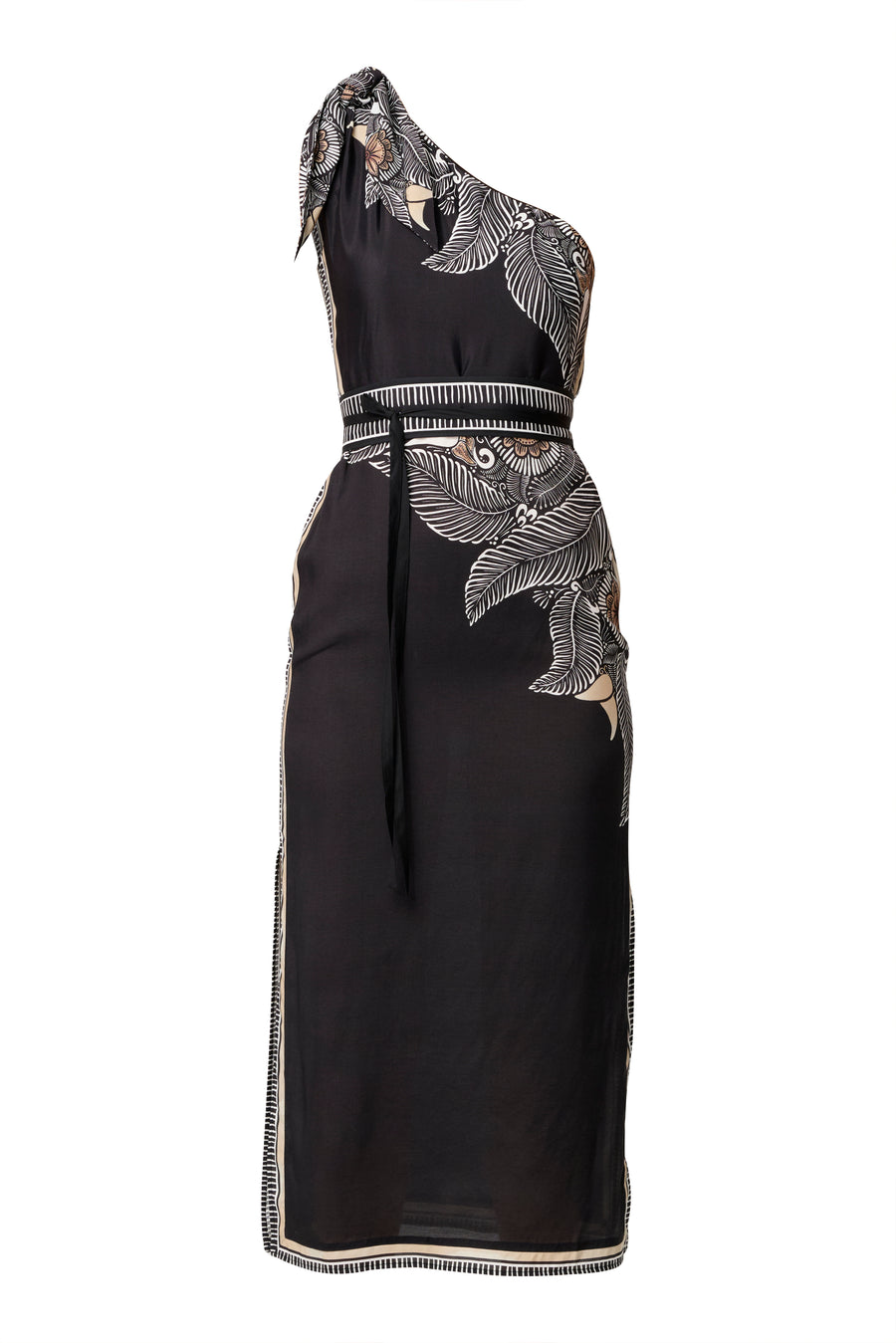 Oncewas II PETITE AMIRA One Shoulder Dress - onyx