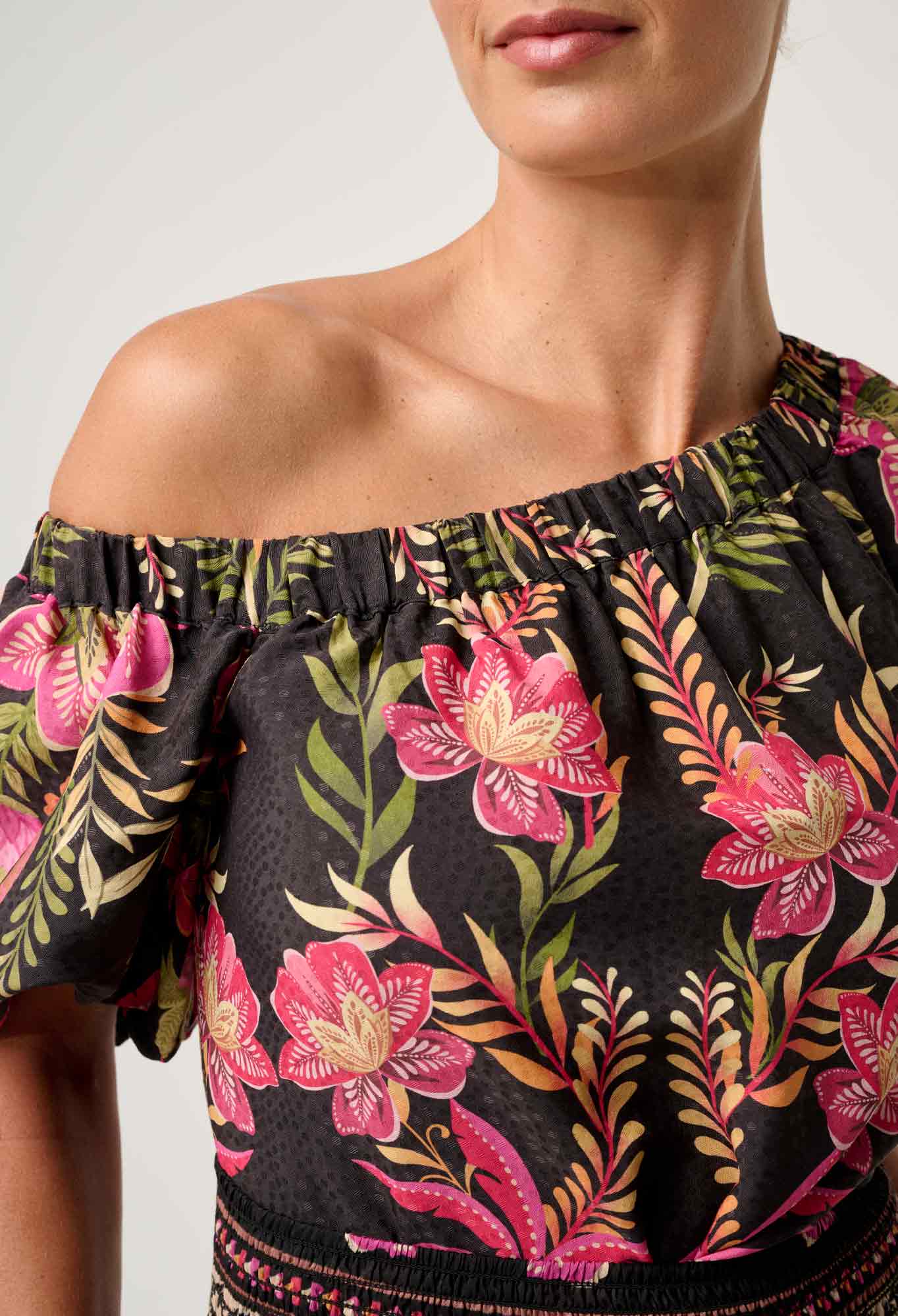 OnceWas II JUNO Viscose Top - Anthos Lotos