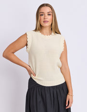 Foxwood II VESPER KNIT VEST - White