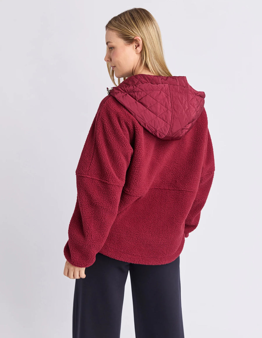 Elm Lifestyle II FREEDOM Quilted Fleece Jacket - plum/zin